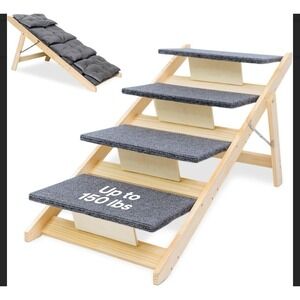 Wood Pet Stairs/Pet Steps, Dog Stairs & Ramp with 4‎ Steps